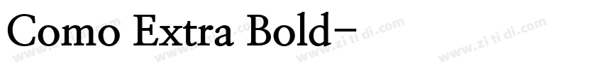 Como Extra Bold字体转换